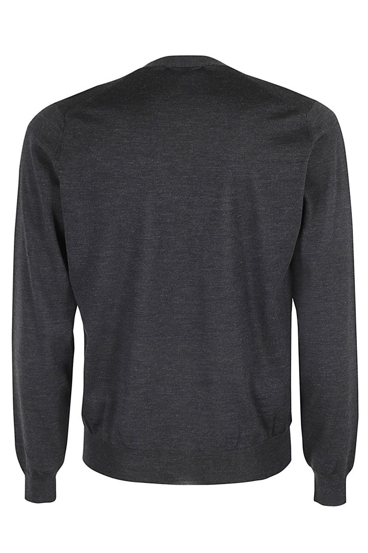 Filippo De Laurentis Classic V-Neck Merino Wool Cardigan