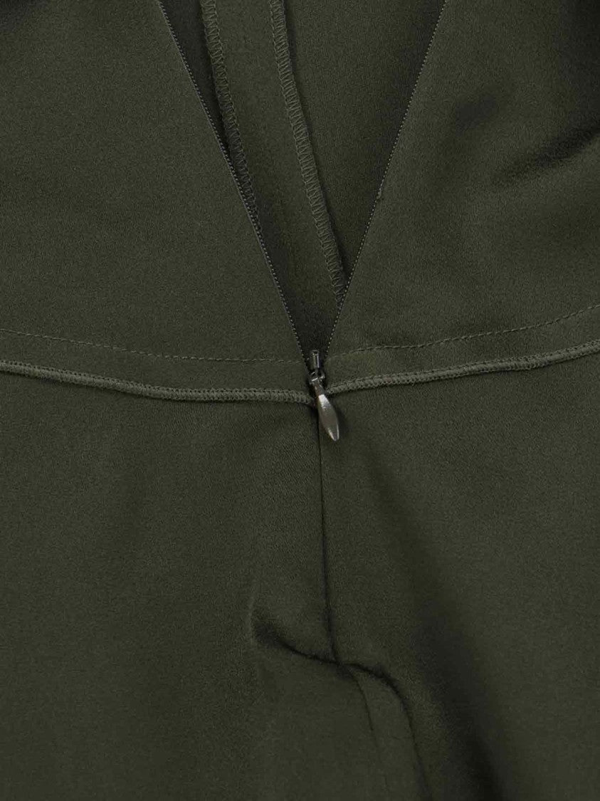 Victoria Beckham Draped Sleeve Top With V-Neck And Cut-Out Detail