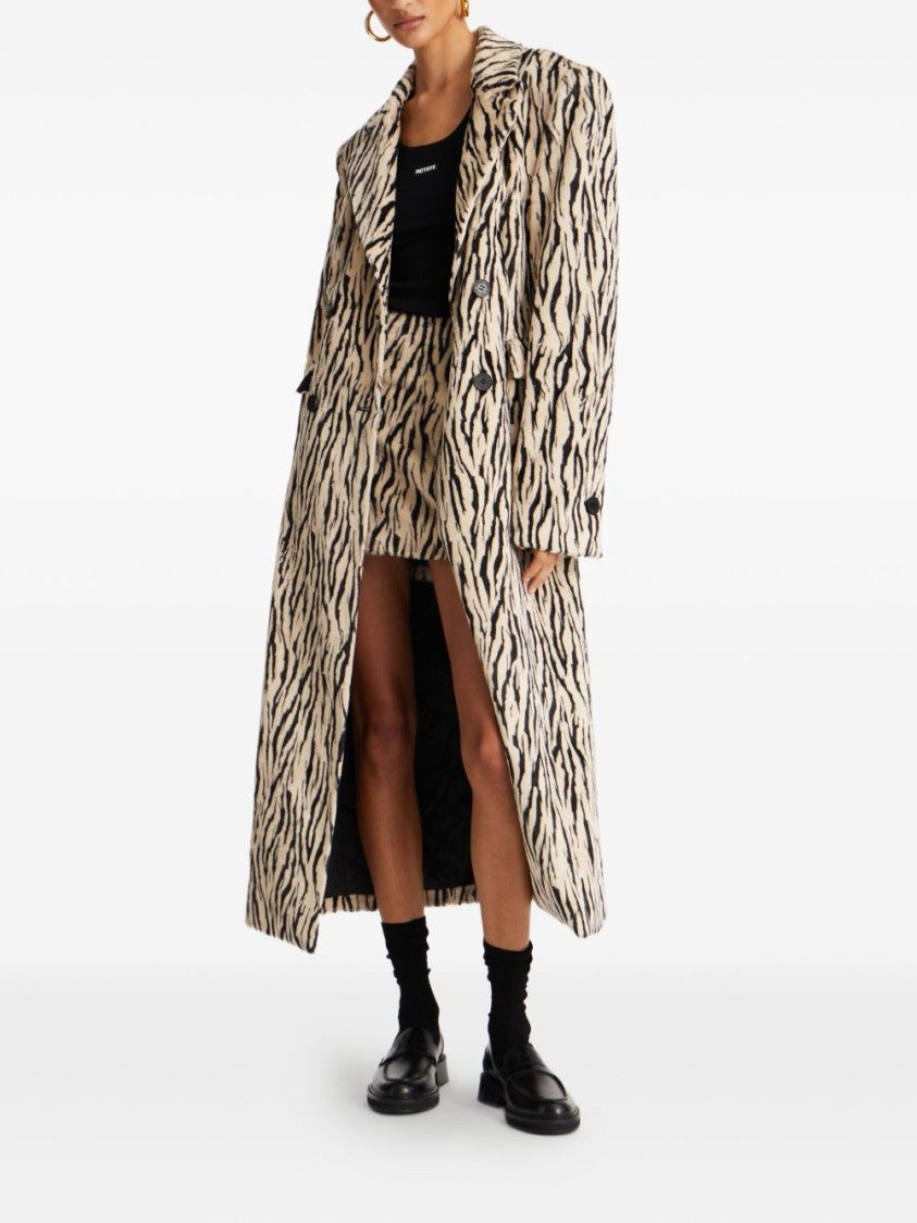 Rotate Animal Print Textured Skirt With Form-Fitting Design