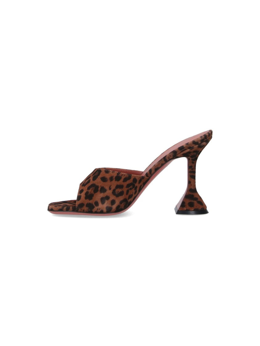 Amina Muaddi Brown Pumps With Distinctive Heel And Modern Silhouette