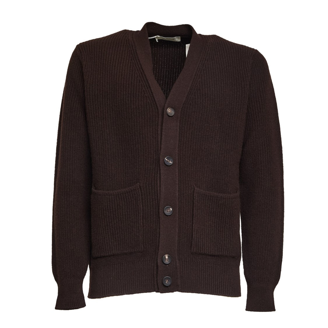 Filippo De Laurentiis Finely Knit Cardigan With English Rib Pattern