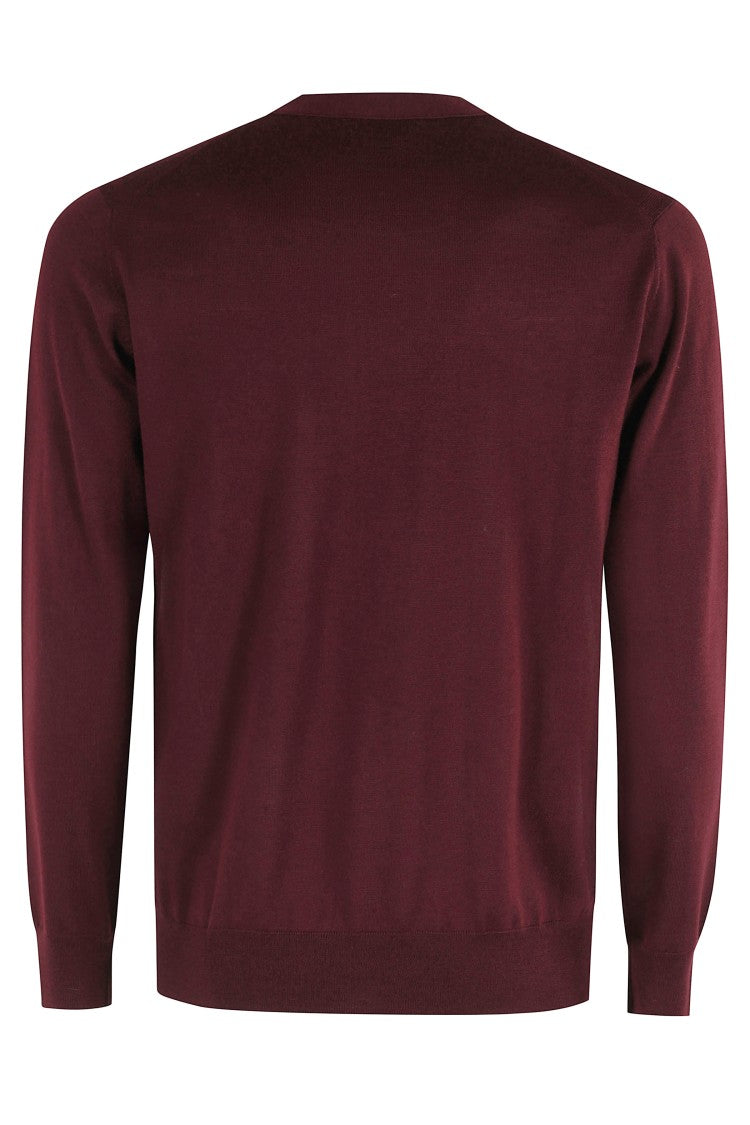 Paolo Pecora Round-Neck Sweater In Deep Moost With Smooth Knit