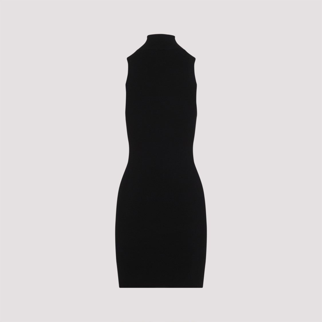 Diesel High Neck Fitted Mini Dress With Ribbed Texture