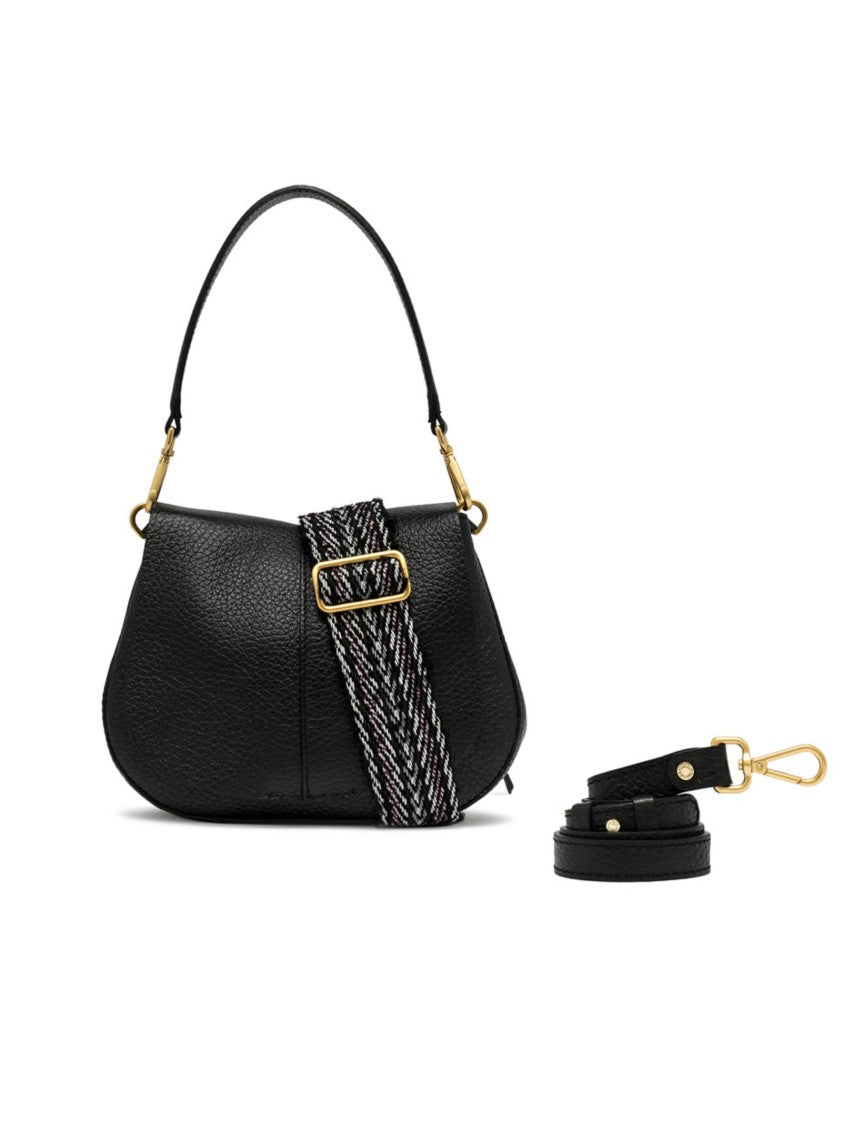 Gianni Chiarini Maxi-Grain Leather Structured Helena Round Shoulder Bag