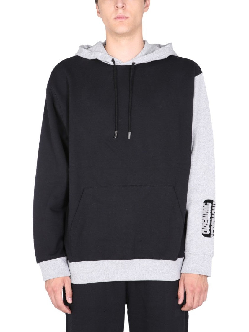 Opening Ceremony Color-Block Sweatshirt With Flocked Logo Detail