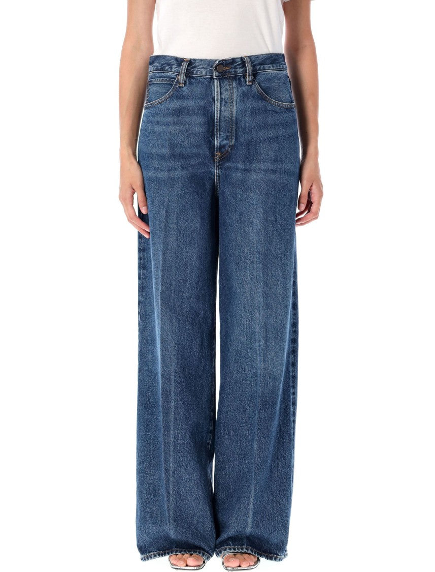 Frame Wide-Leg Denim Jeans With High Waist