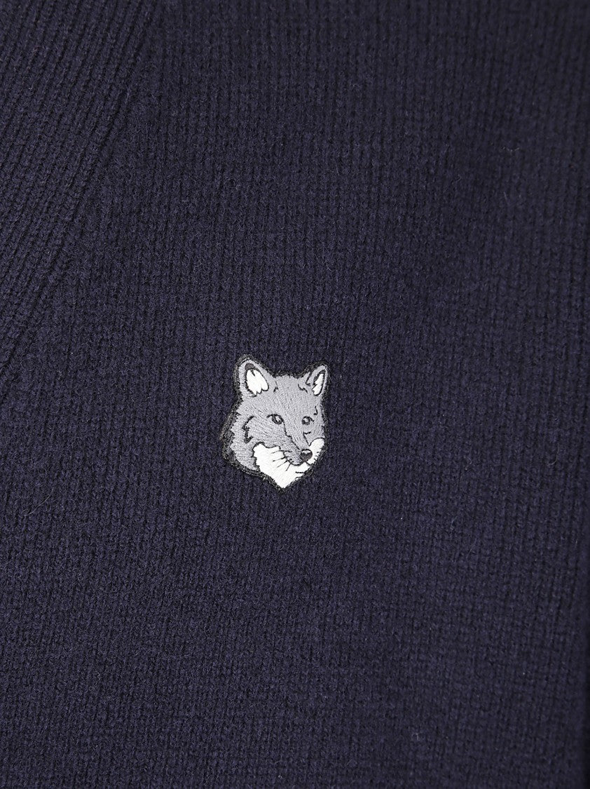 Maison Kitsuné Fox Head Milano Lambswool Cardigan