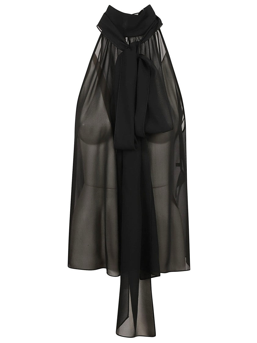 Tom Ford High Neck Black Silk Shirt