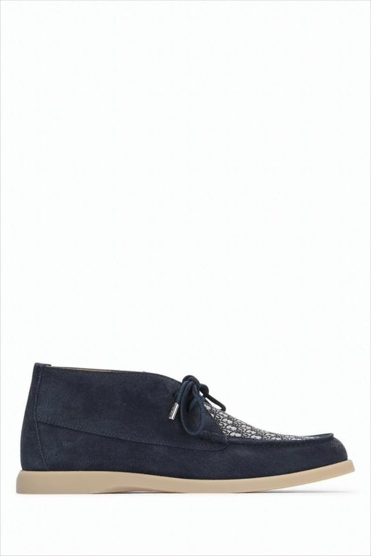 Christian Dior Ankle Boots With Suede Upper And Fabric Panel