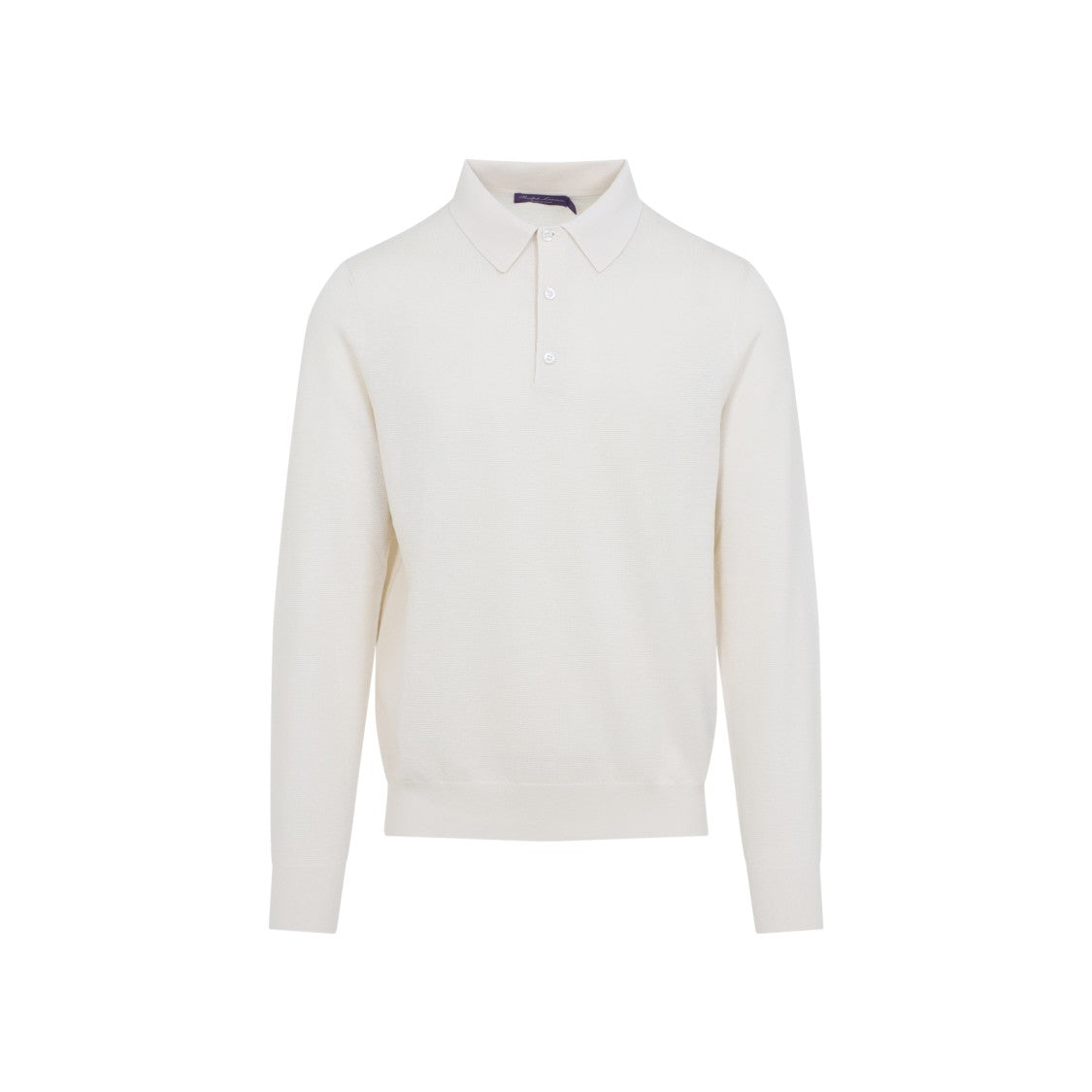 Ralph Lauren X Purple Label Long Sleeves Polo Knit In Silk-Cotton Blend
