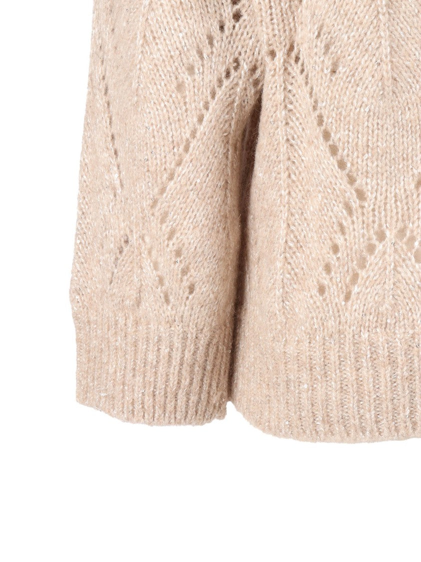 Peserico High Ribbed Collar Knitted Sweater