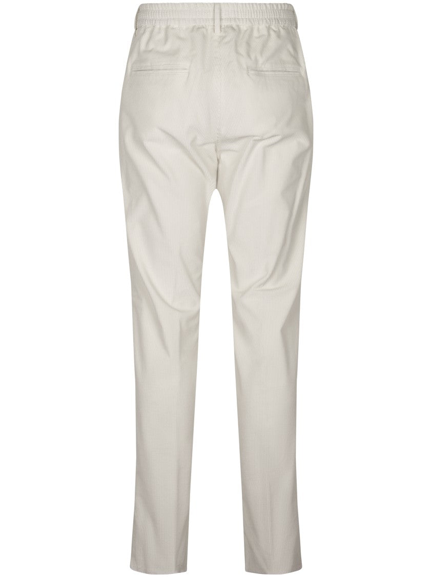Tagliatore Cream Tailored Trousers With Straight Leg Cut