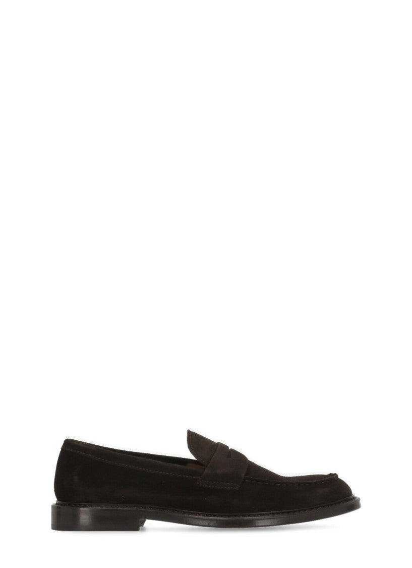 Doucal's Brown Suede Leather Loafers