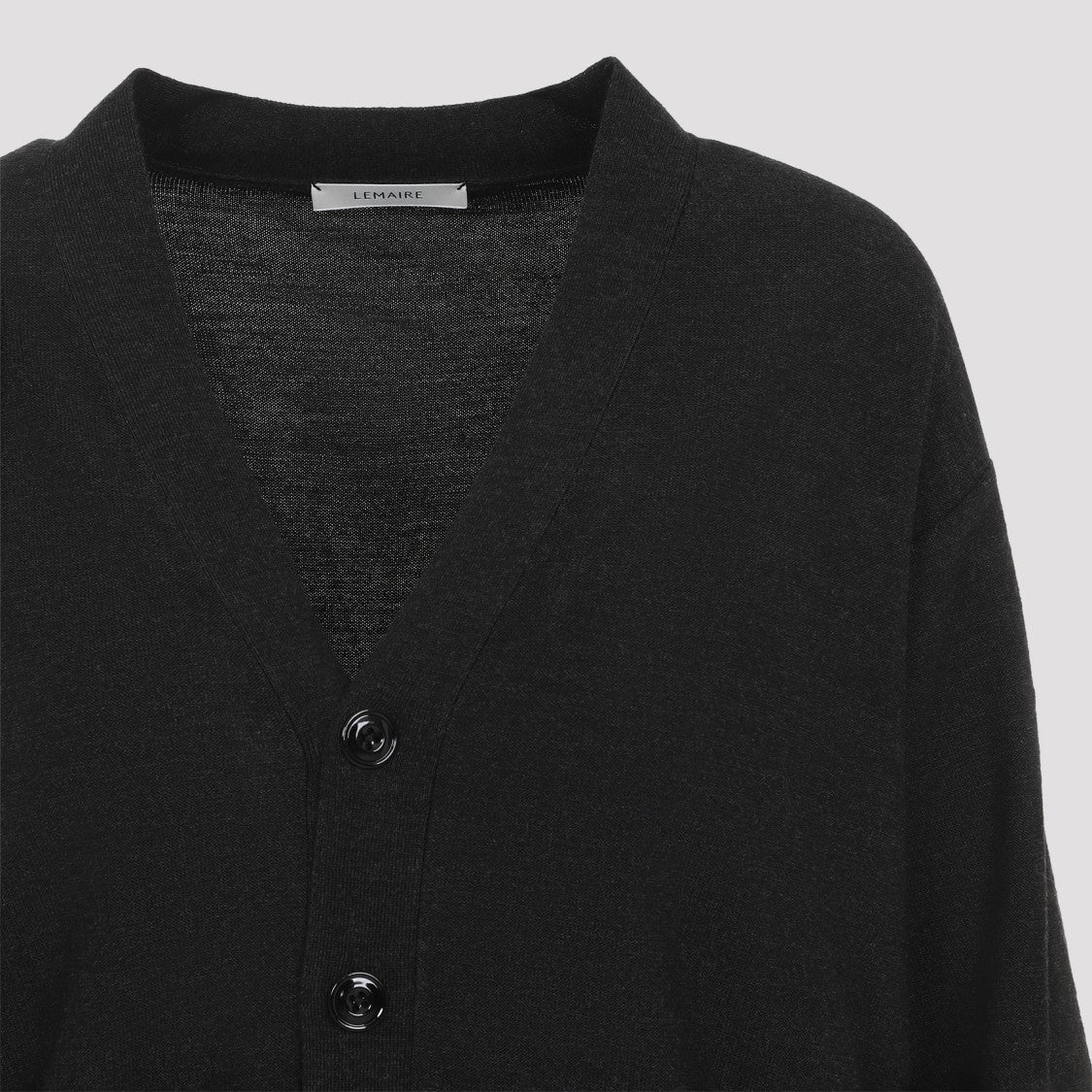 Lemaire Grey Wool Relaxed Twisted Cardigan