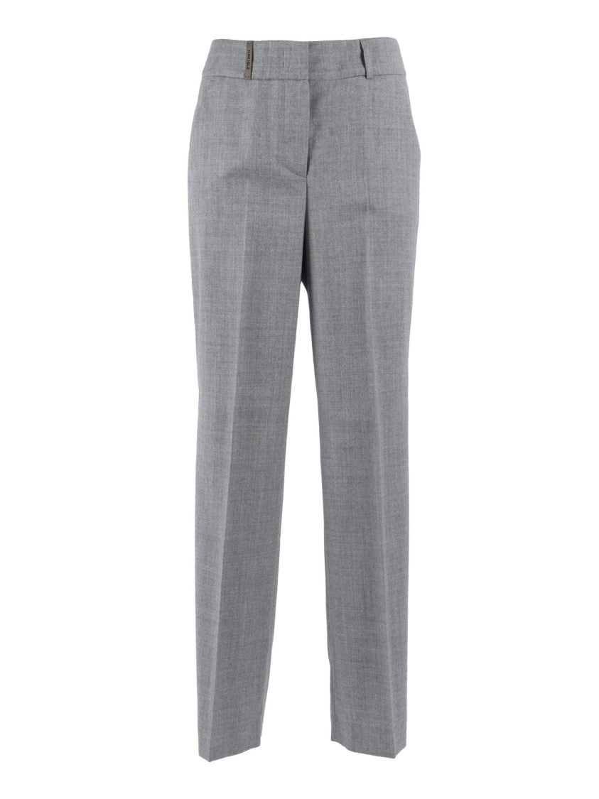 Peserico Straight-Leg Trousers With Mid-Rise Waist