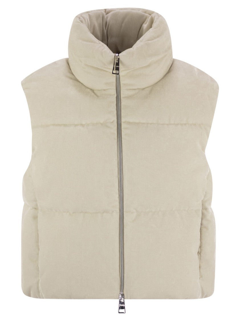 Herno Velvet Sleeveless Down Jacket