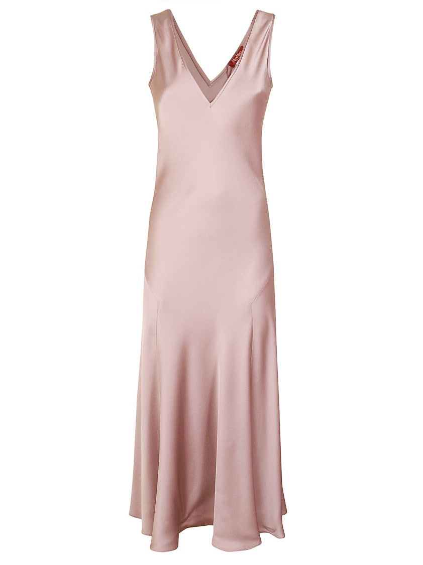Max Mara Sleeveless Maxi Dress With Deep V-Neckline