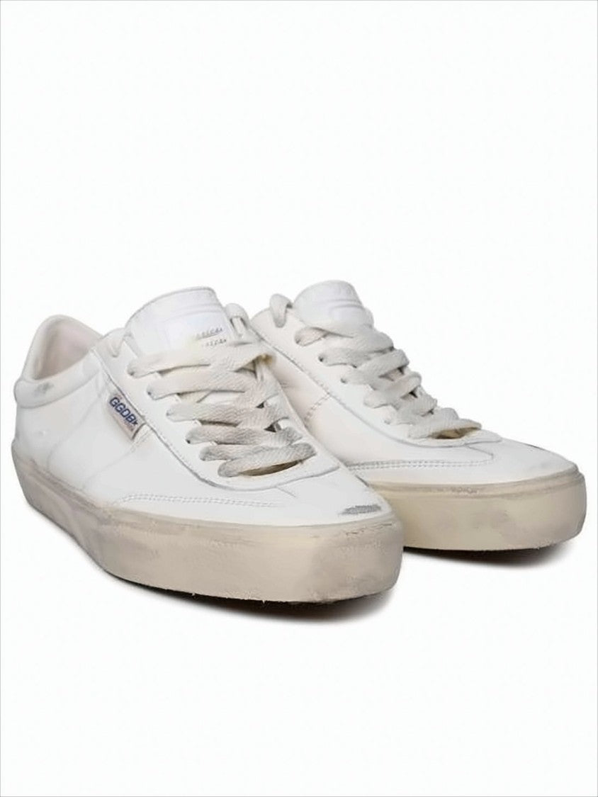 Golden Goose Low-Top Distressed Sneakers With Branded Accents