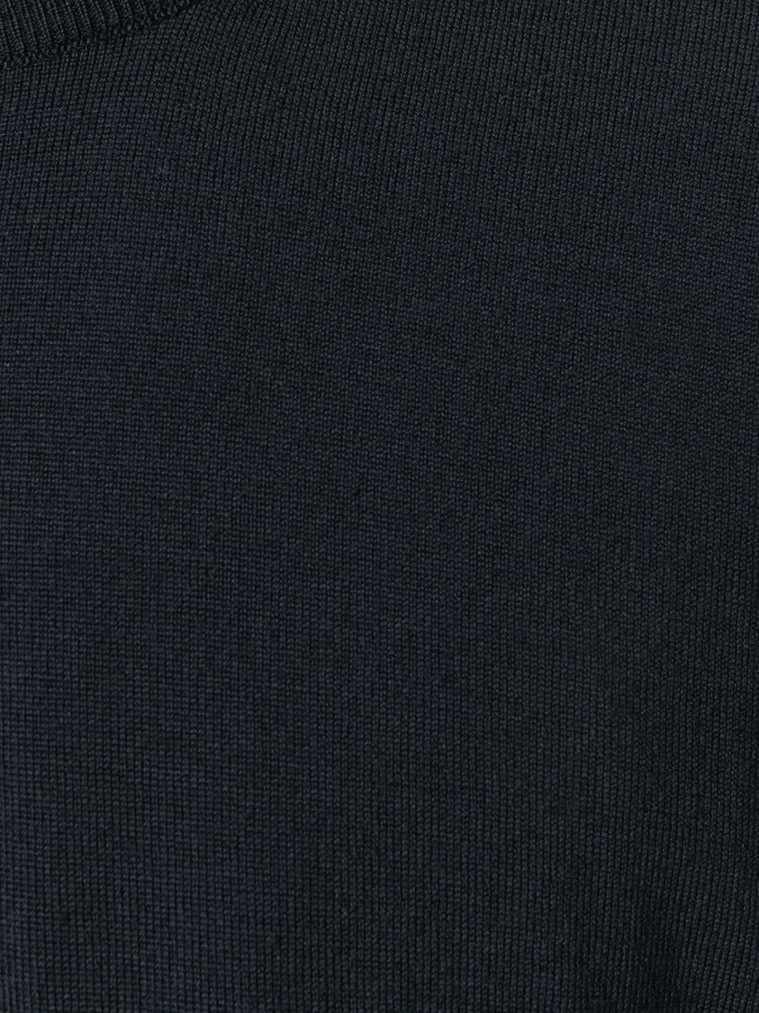 Drumohr Black Crew Neck Lightweight Jumper