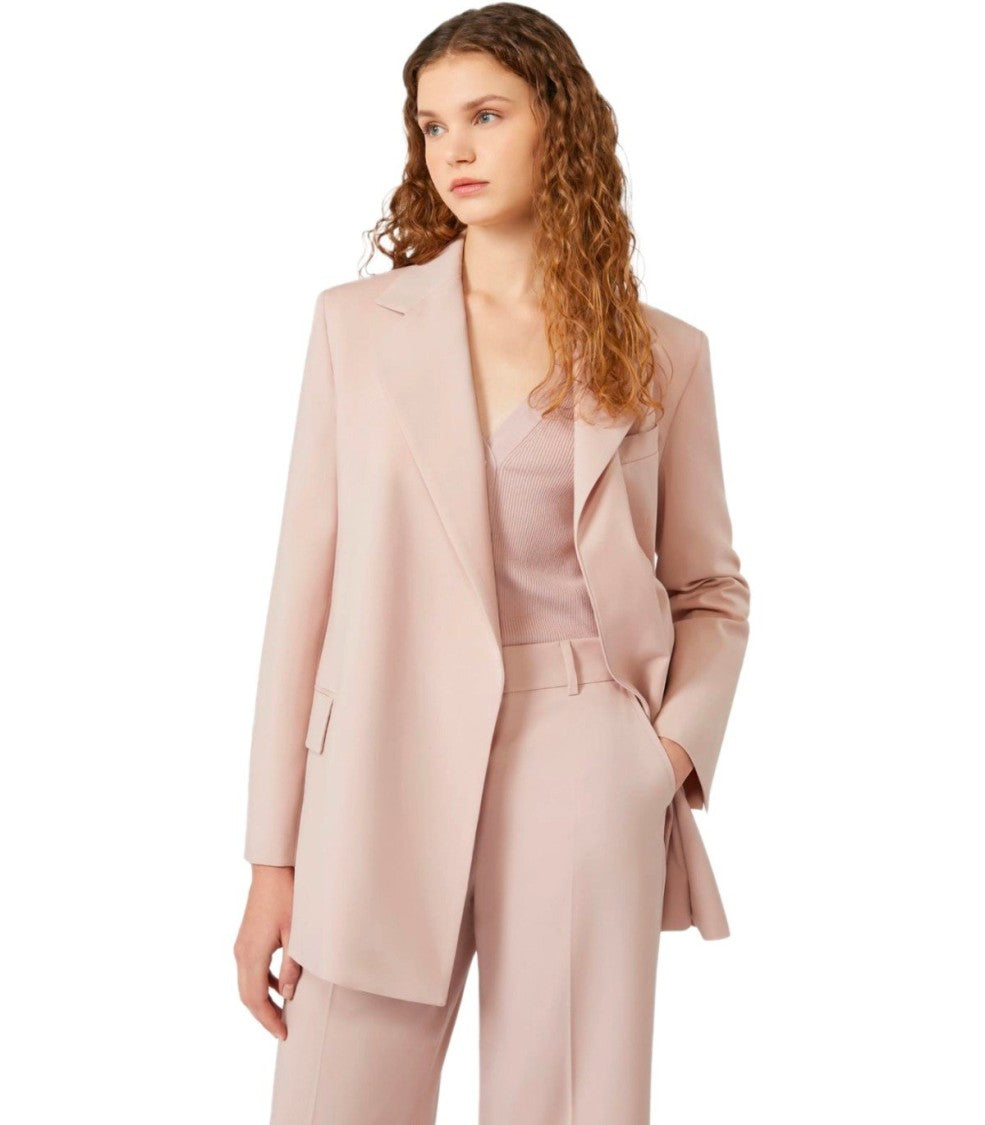 Max Mara Teso Pink Belted Blazer