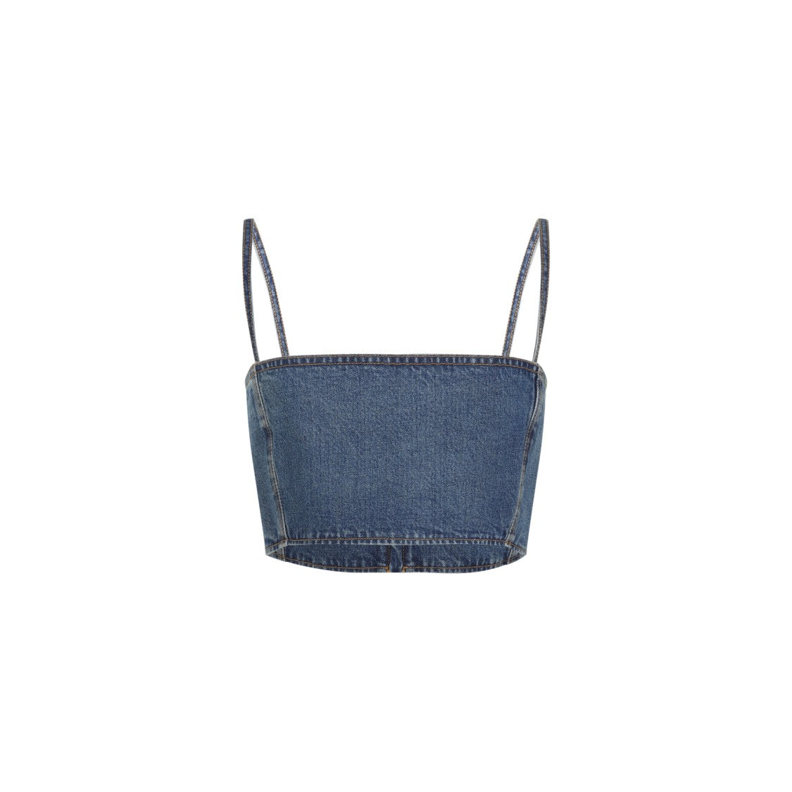 Alaïa Cropped Denim Top With Structured Silhouette