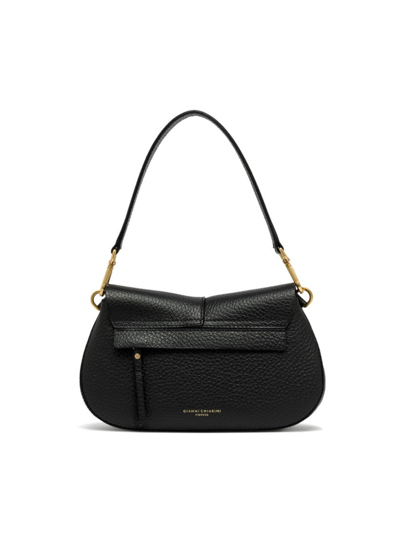 Gianni Chiarini Structured Black Maxi-Grain Leather Handbag