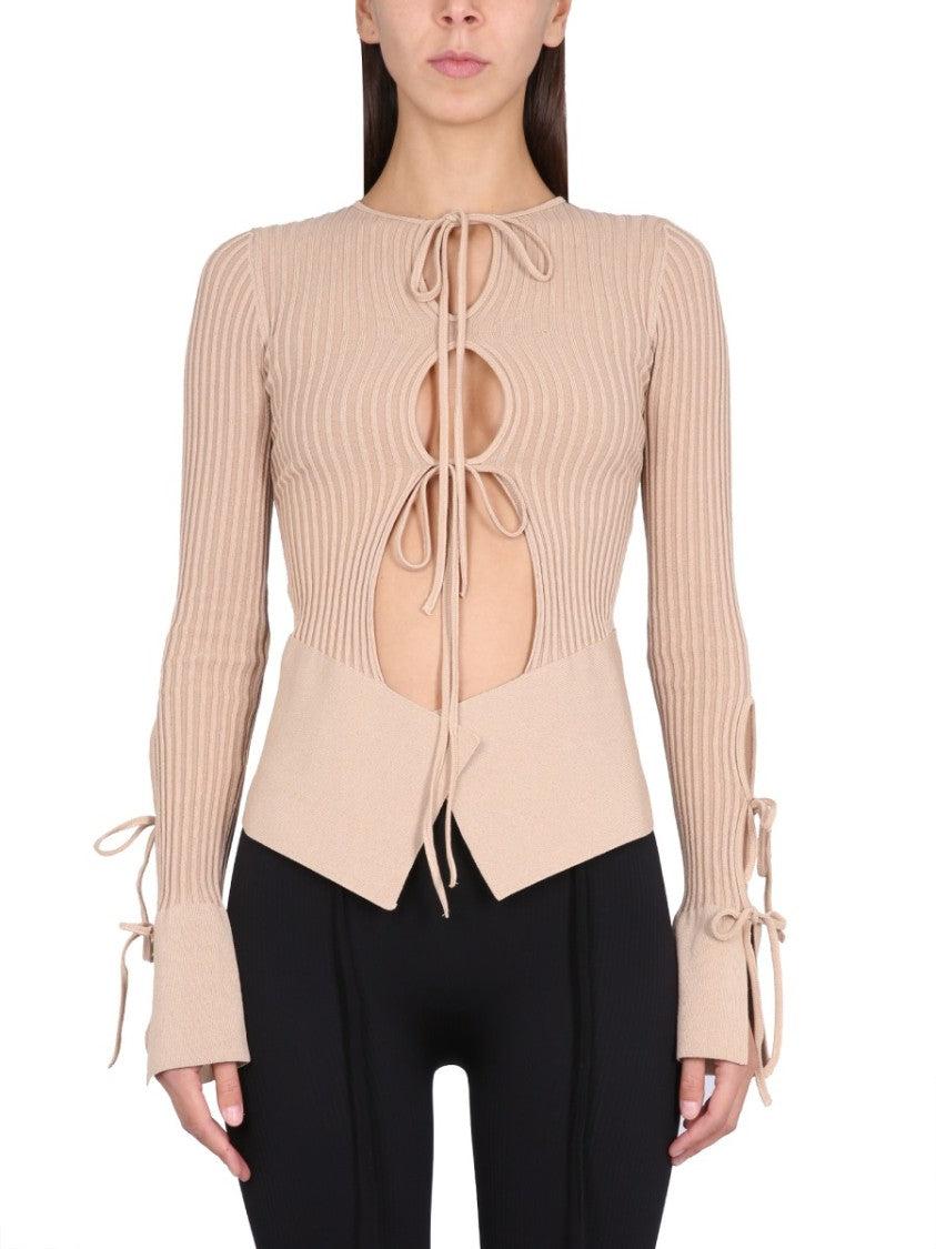 Andreâdamo Knitted Cardigan With Adjustable Front Closure
