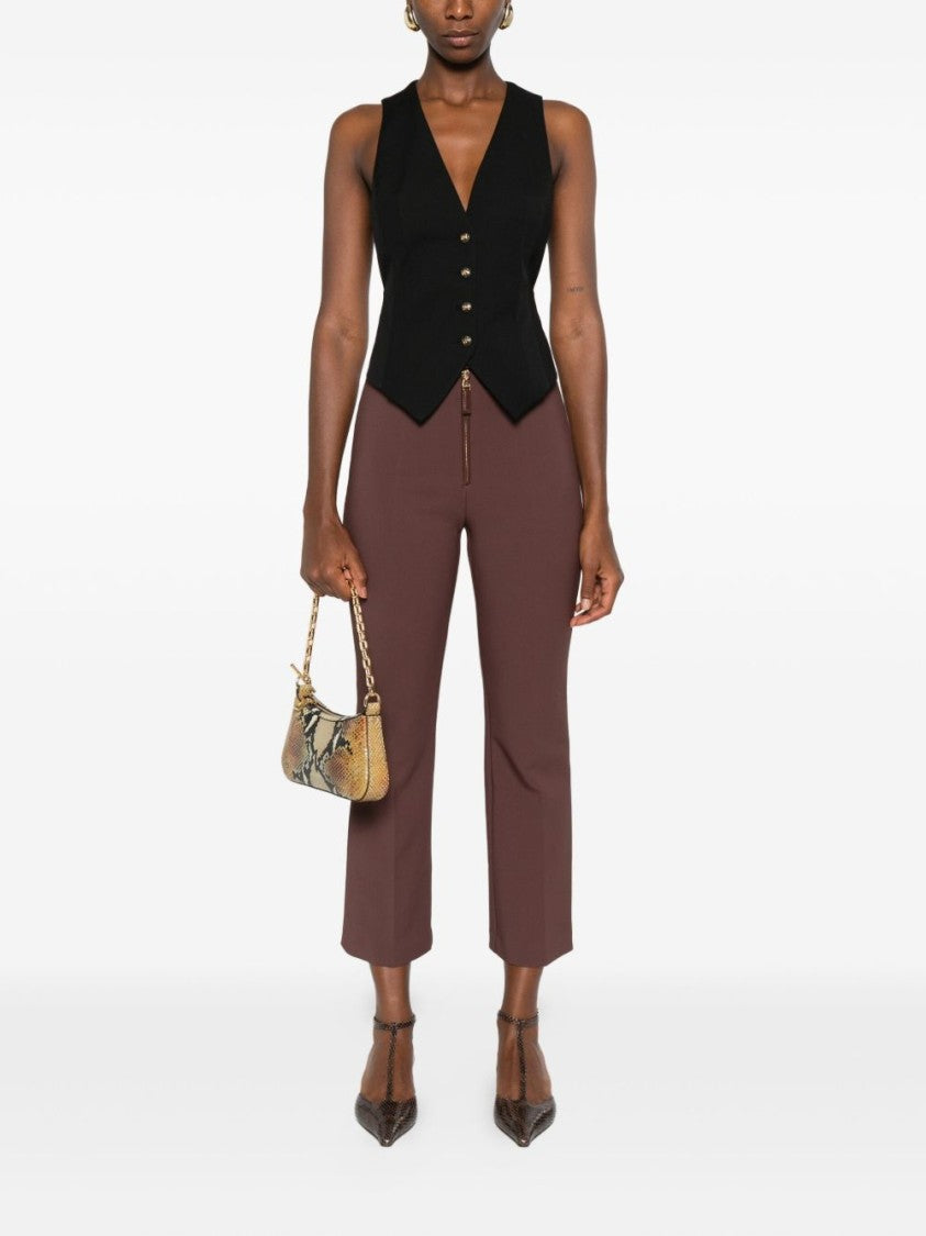 Elisabetta Franchi Tailored Black Knit Vest