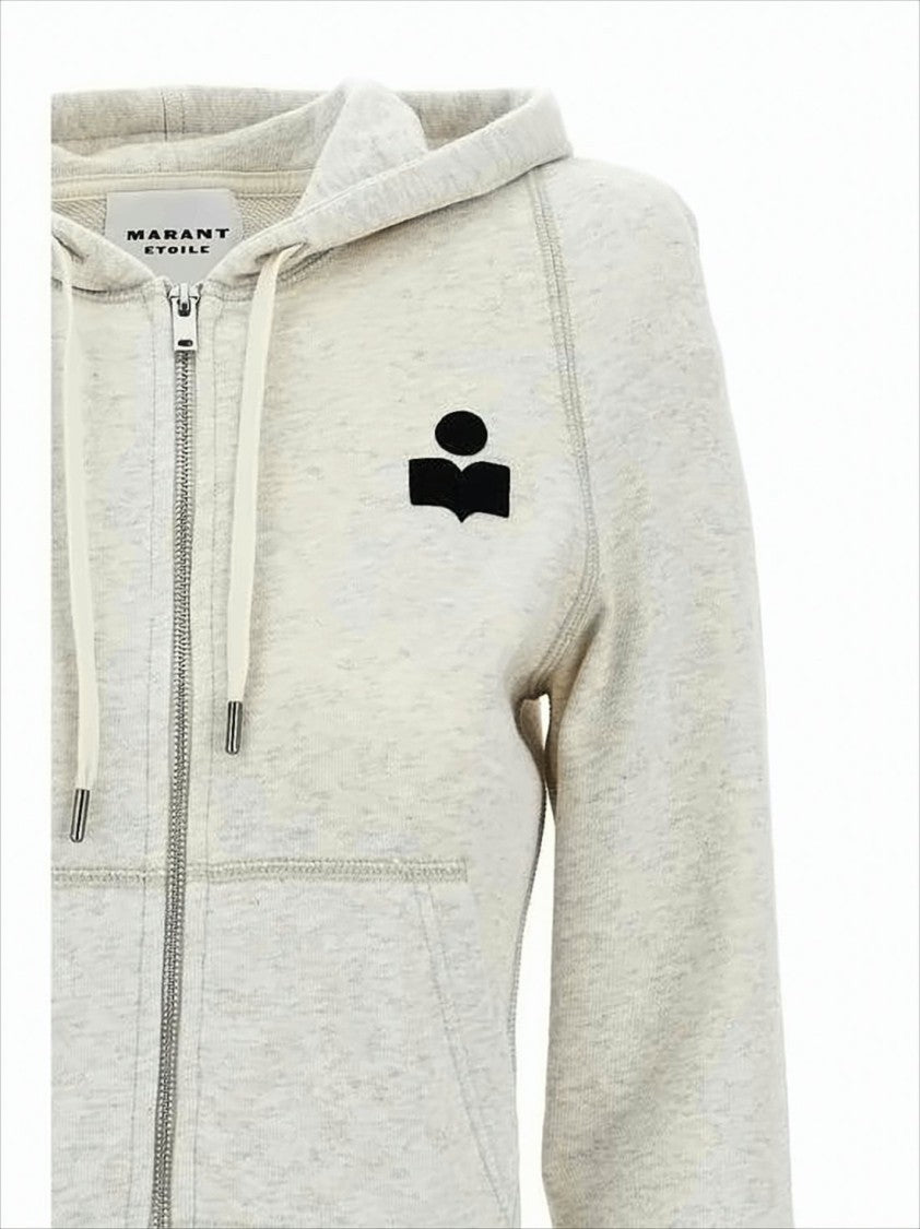Isabel Marant Cropped Hoodie With Drawstring And Ribbed Details