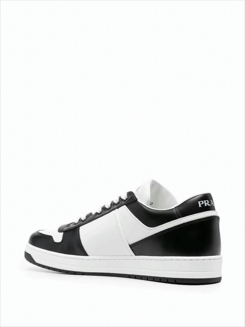 Prada Low-Top Sneakers With Color-Block Design And Triangular Logo