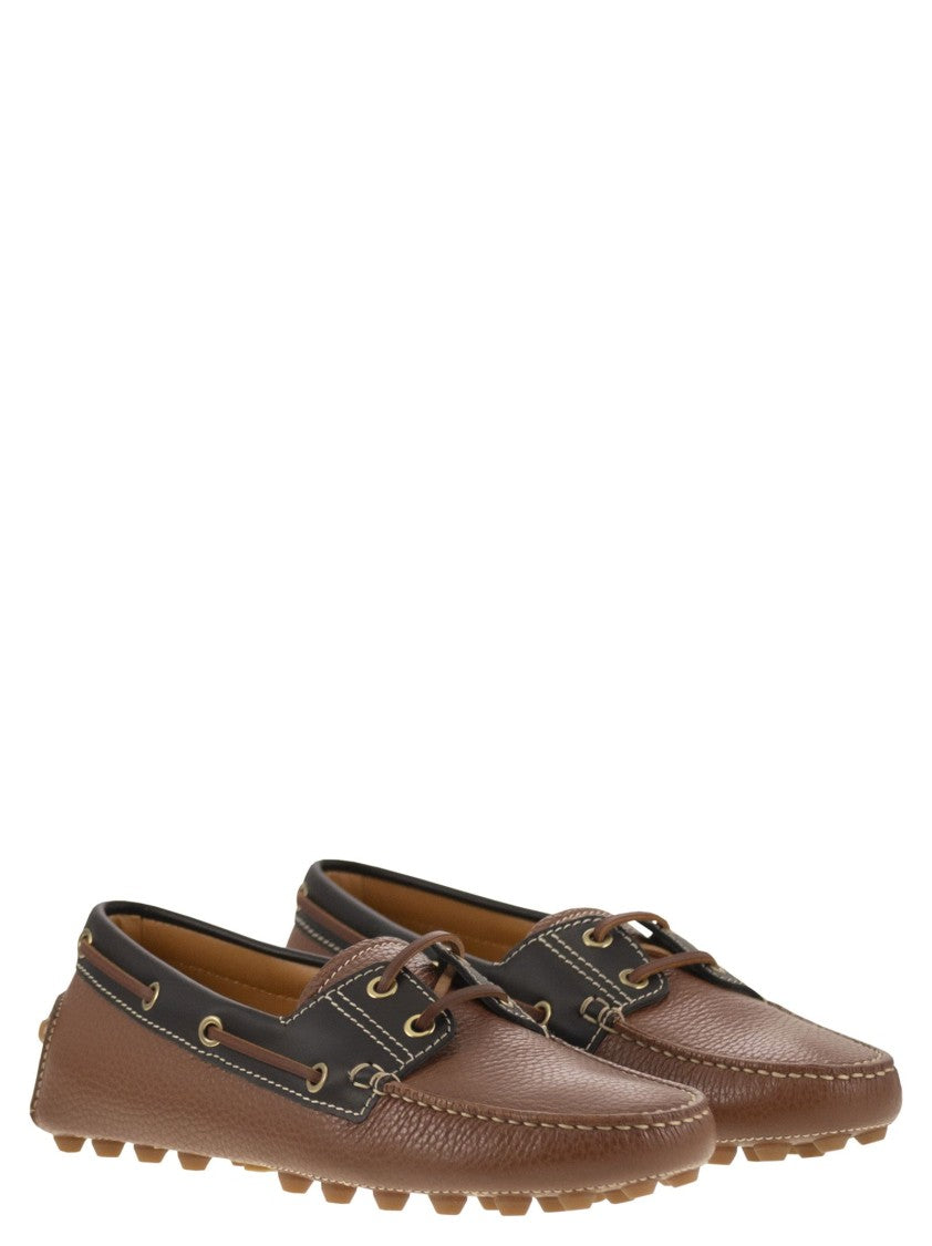 Tod's Leather Boat Bubble Grommet