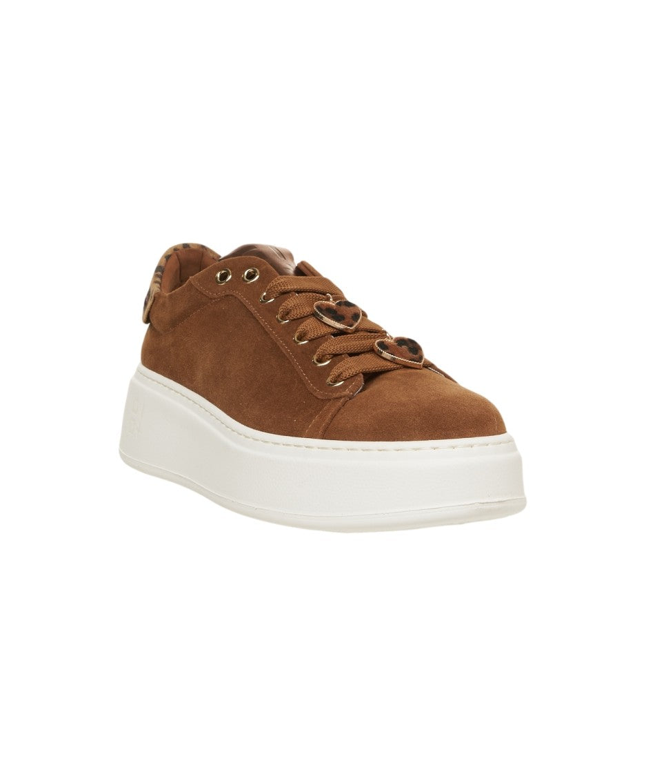 Gio+ Suede Platform Sneakers With Animal Print