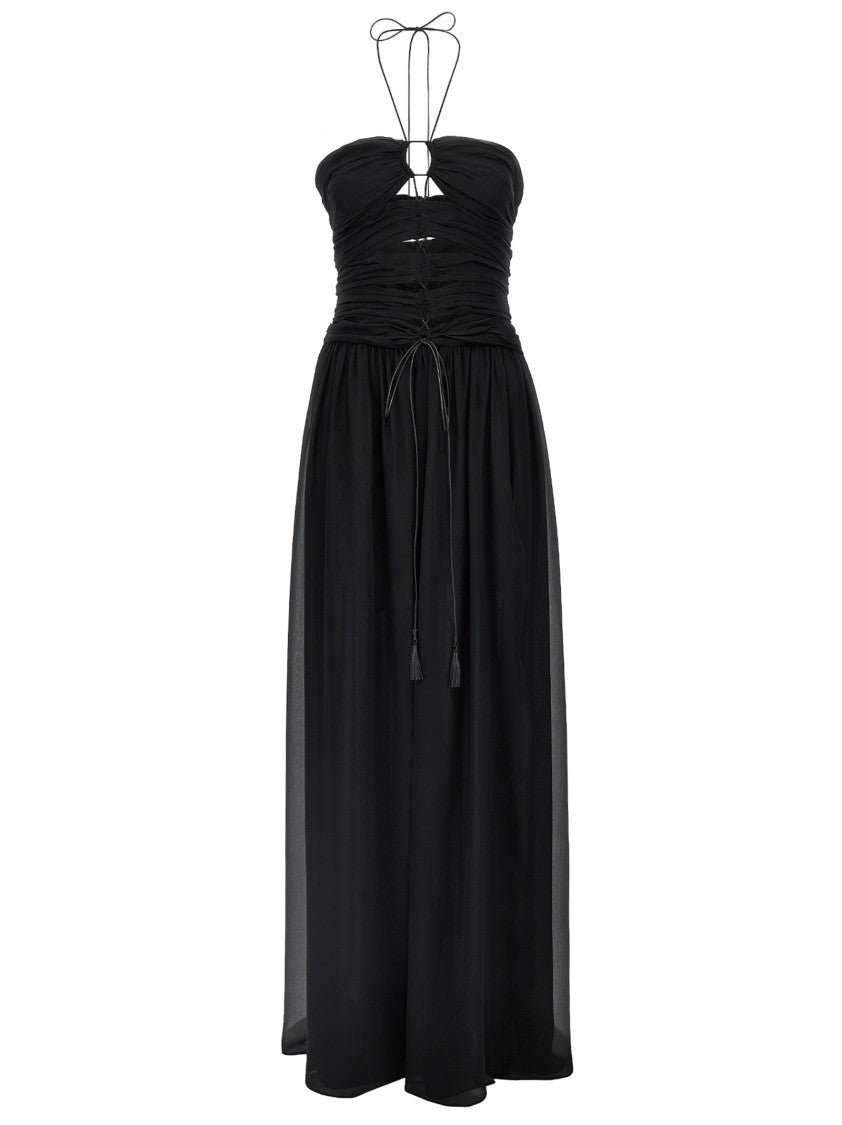Tom Ford Cut-Out Detail Silk Maxi Dress