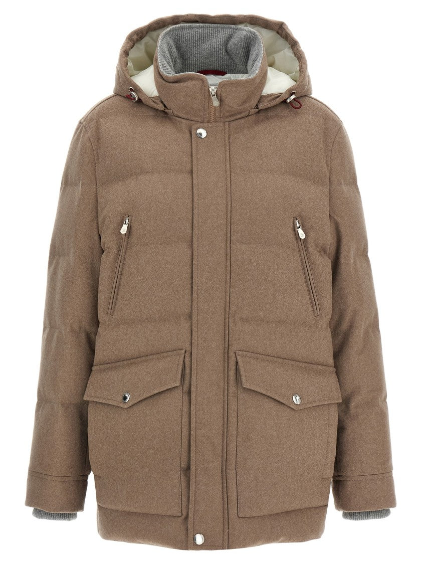 Brunello Cucinelli Flannel Down Jacket