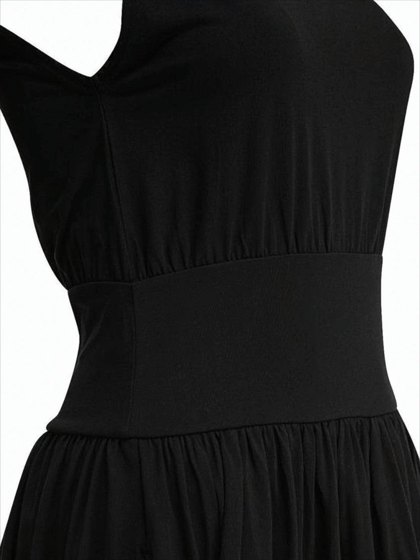 Totême Fitted Midi Dress With Wide Waistband