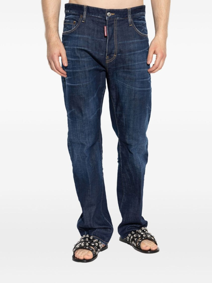 Dsquared2 Indigo Denim Jeans With Classic Five-Pocket Design