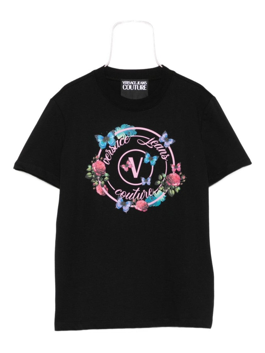 Versace Jeans Couture Graphic Print Black Short-Sleeve T-Shirt