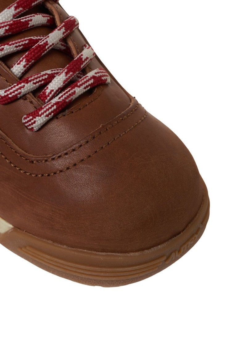 Autry Brown Leather Ankle Boots With Padded Collar And Durable Sole