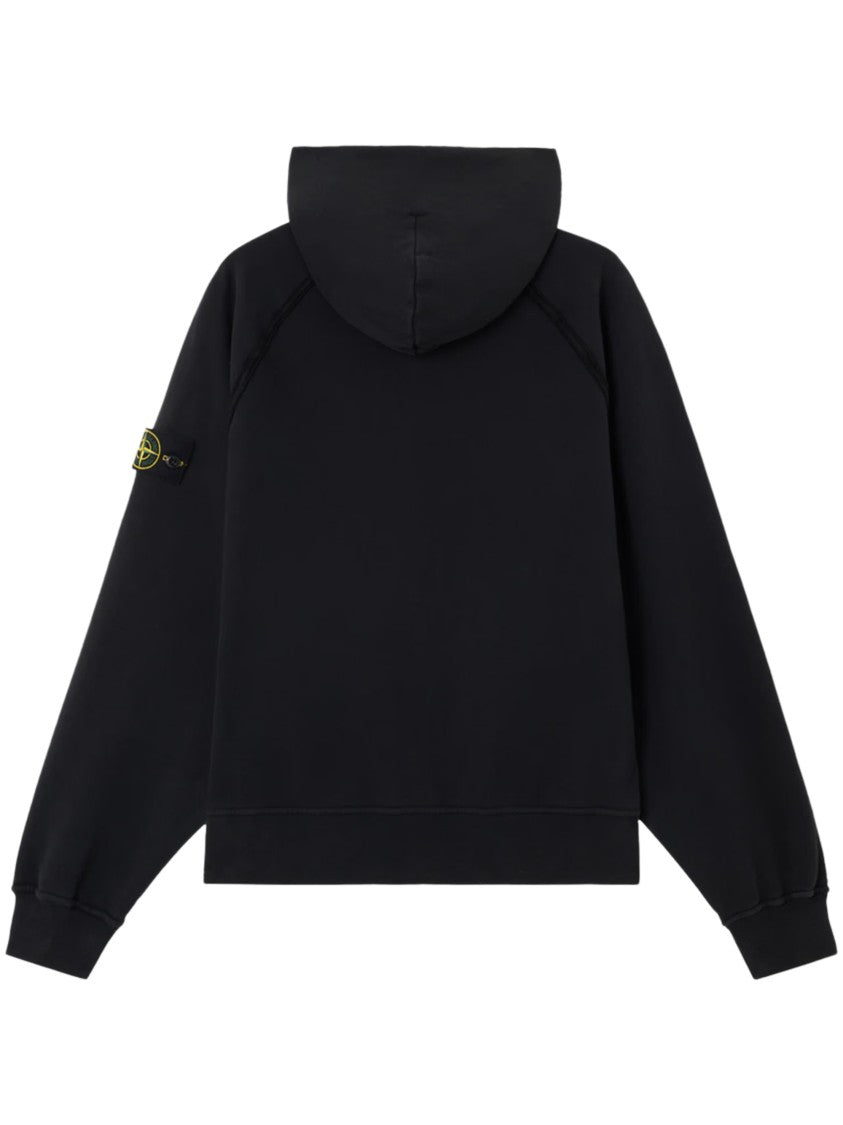 Stone Island Textured Borg Hoodie With Relaxed Fit