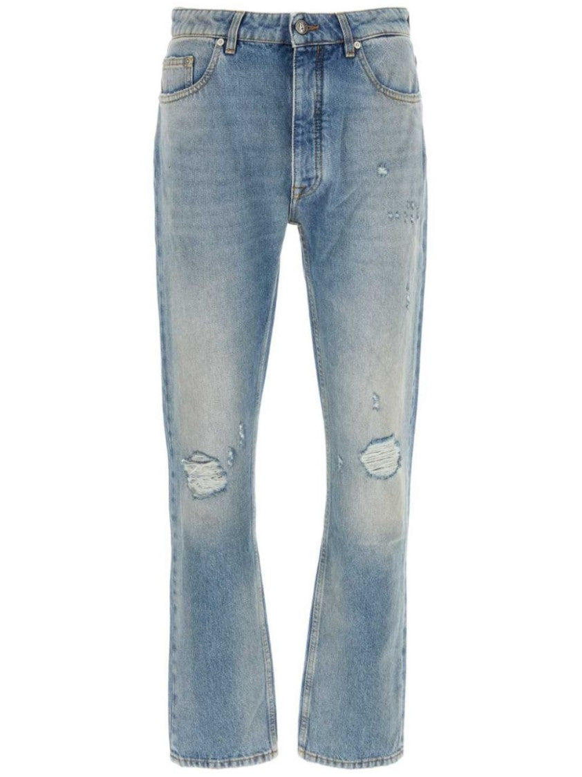 Palm Angels Light Wash Cotton Jeans