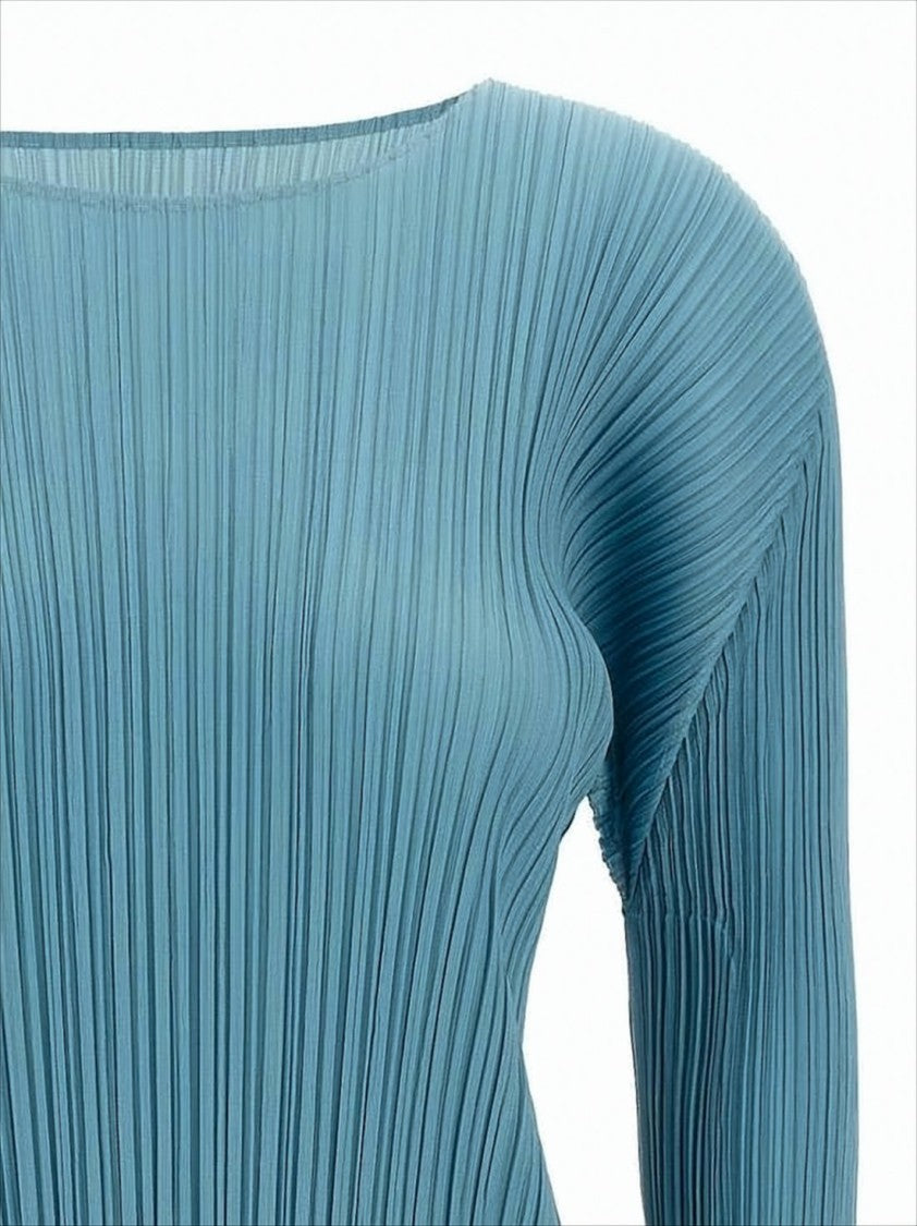 Pleats Please Distinctive Midi-Length Dress With Pleated Texture