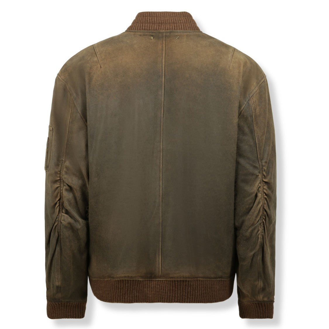 Golden Goose Vintage Effect Leather Jacket
