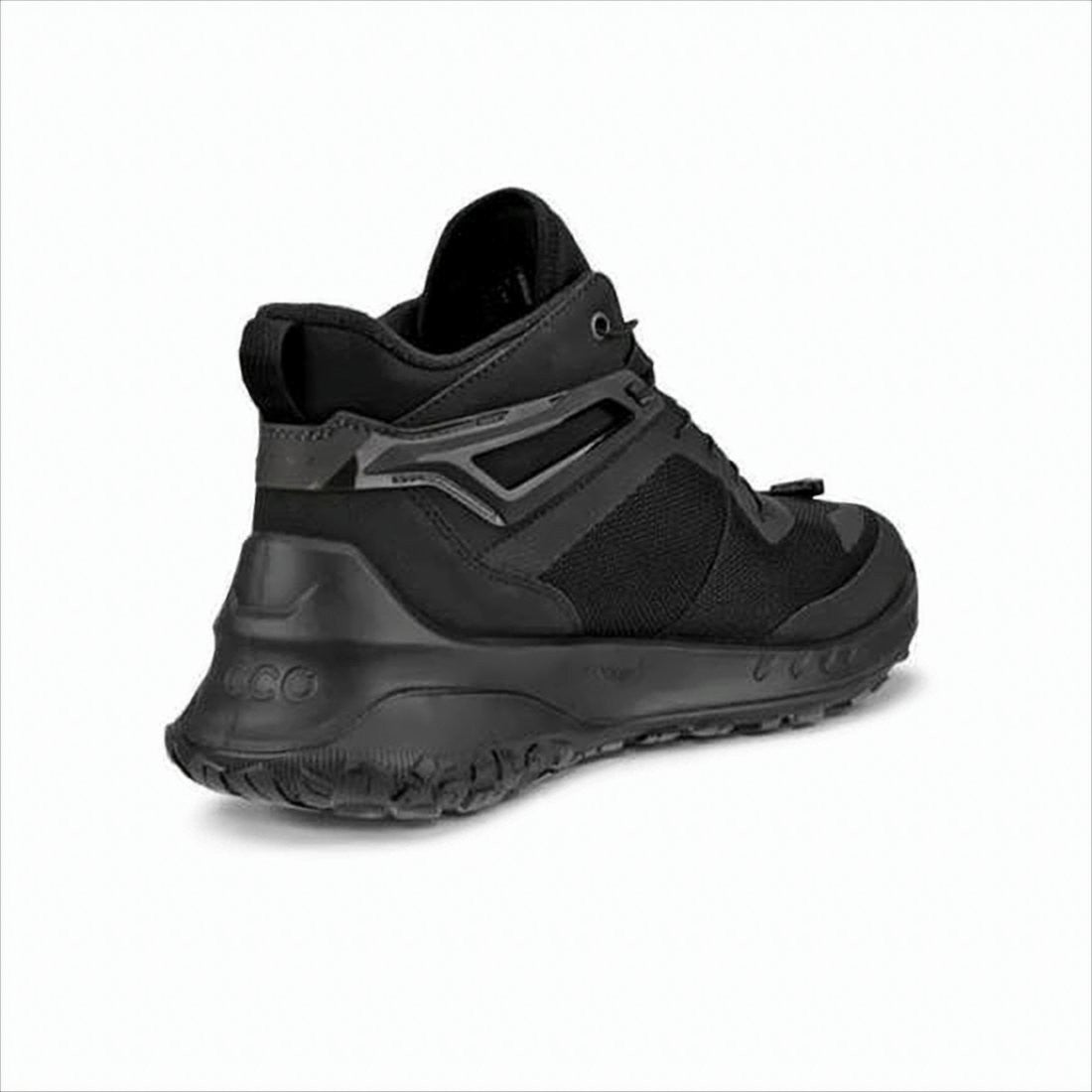 Ecco High-Top Sneakers With Textured Mesh And Rugged Sole