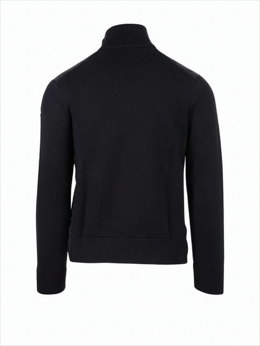 Moncler Padded Quilted Jacket With Knit Detailing