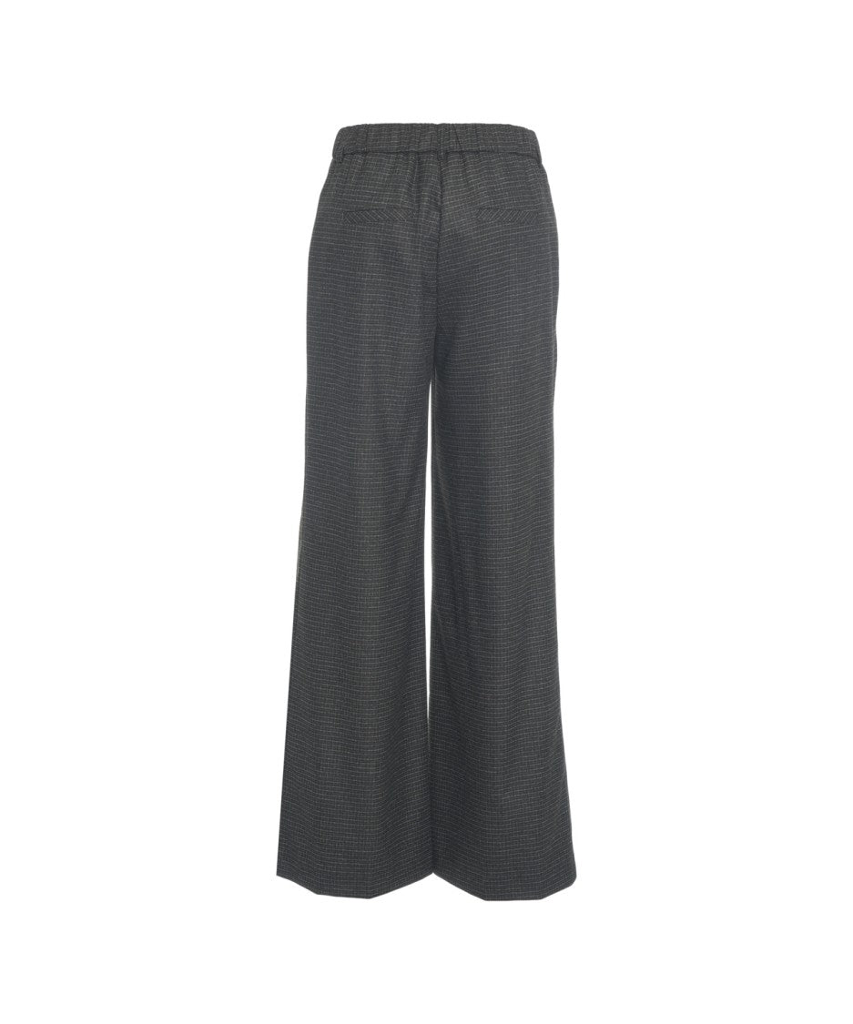 Kaos Palazzo Pants With Checked Pattern