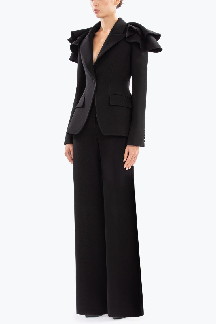 Saiid Kobeisy Ruffled Tailored Jacket