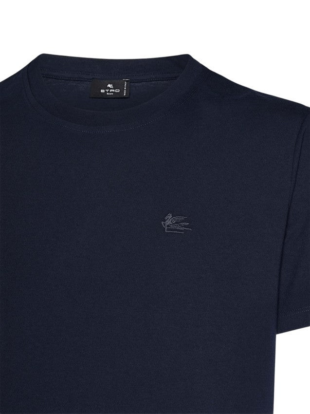 Etro Blue Cotton Jersey T-Shirt