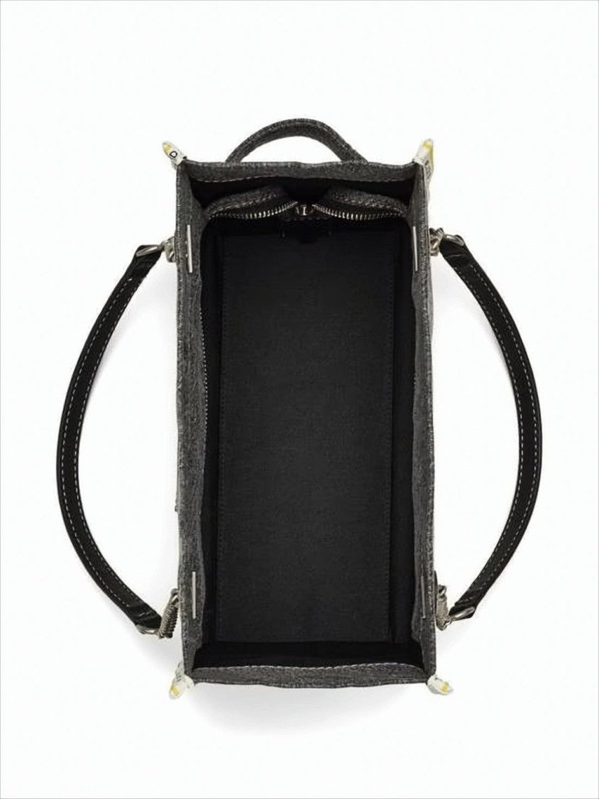 Marc Jacobs Textured Cotton Tote Bag With Chain