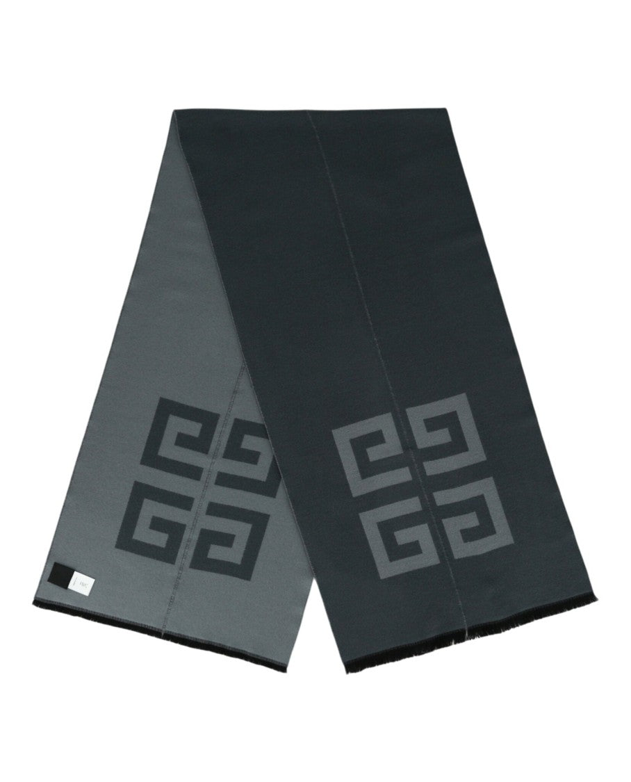 Givenchy Split Design Oblong Scarf With Logo Print