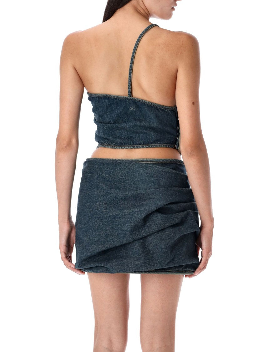 Magda Butrym Rose Denim Top